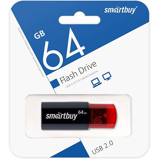 USB 64Gb Smart Buy Click Black