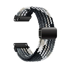 Нейлоновый ремешок HOCO WH09 Jane Eyre, 22mm, чёрный, белый, плетение