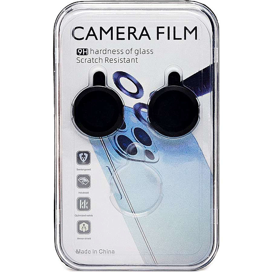 Противоударное стекло для камеры CG01 для iPhone 16 (black)