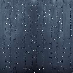 Гирлянда "Бахрома", 2 х 1.5 м, свечение белое, NEON-NIGHT 235-305-6