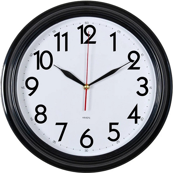 Часы настенные аналоговые БЮРОКРАТ WALLC-R86P D35см черный/белый