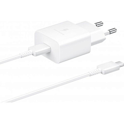 Сетевое ЗУ 1Type-C Samsung EP-T1510XWEGRU, белый, кабель Type-C <--> Type-C, 15W
