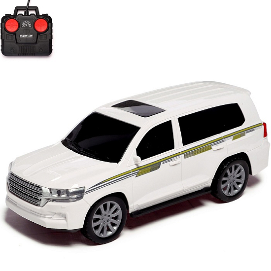 Джип радиоуправляемый «Крузер», 1:14, работает от аккумулятора, цвет белый