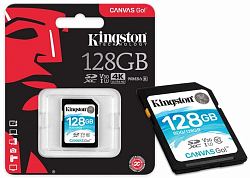 SD 128Gb Kingston Class 10 UHS-I U3 V30 Canvas Go