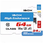 Micro SD 64Gb iBOX High Endurance Class 10 V30 A1 90Mb/s