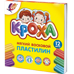 Пластилин мягкий (восковой) «Луч. Кроха», 12 цветов, 180 г, со стеком