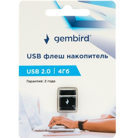 USB  4Gb Gembird GFL-2.0-4mini,  черный