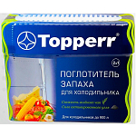 Поглотитель запаха для холодильника гелевый TOPPERR 3118, "Зеленый чай/уголь"