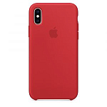 Задняя накладка Silicone CASE для iPhone XS Max красная (не оригинал)