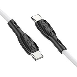 Кабель Type-C <--> Type-C  1.0м BOROFONE BX96 Ice Crystal, серый, PD 60Вт
