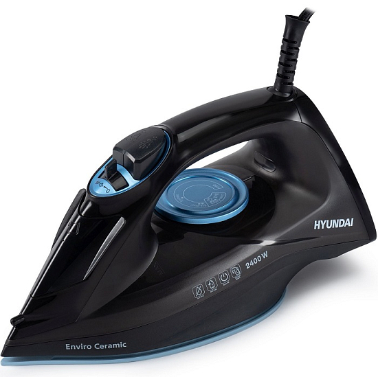 Утюг HYUNDAI H-SI01557 черный/голубой