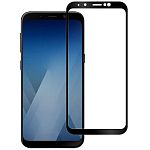 Противоударное стекло 5D NONAME для SAMSUNG Galaxy A6 (2018) черное, полный клей, в техпаке