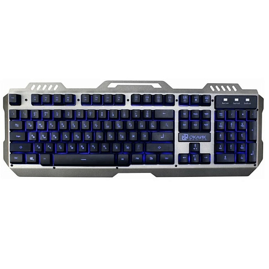 Клавиатура OKLICK 790G IRON FORCE темно-серый/черный