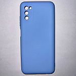Задняя накладка SILICONE COVER Soft Mate для Samsung Galaxy A03S голубой