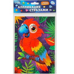 Аппликация стразами для детей «Попугай», набор для творчества, А5 10366298