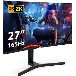 Монитор игровой 27" ExeGate Combat EC2700TA (2560-1440/ 165 Гц/ VA) (EX297303RUS), чёрный