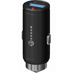 Авто ЗУ 1USB 2A DREAM CH15 QC3.0 черная