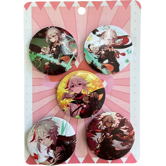 Набор значков 5шт. 45мм "Боги импакта" №3