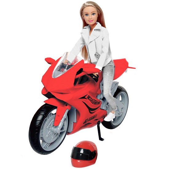 Кукла DEFA Lucy "Девушка на мотоцикле" (29 см, мотоцикл, аксесс., в ассорт.)