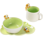 Набор детской посуды Доляна «Верный друг» зелёный 10611789