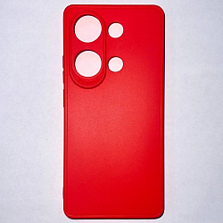 Задняя накладка Мобилис для Xiaomi Redmi Note 13 Pro (4G), красный, матовая с защитой камеры