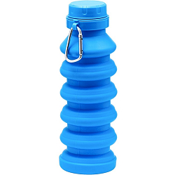 Бутылка для воды складная, 450 мл, 7 х 21.3 см, силиконовая  9313672