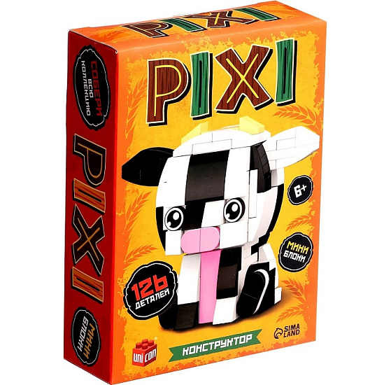 Конструктор «PIXI. Коровка», мини блоки, 126 деталей 10114286