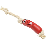 Игрушка "Весёлая сосиска на верёвке" для собак, 14 см 7121451