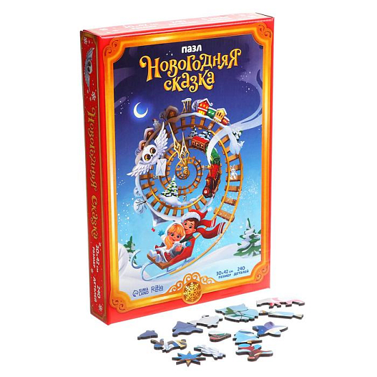 Пазл фигурный "Новогодняя сказка" 7028887