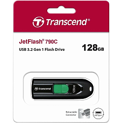 USB 128Gb Transcend JetFlash 790С Type-C чёрный 3.0