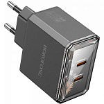 Сетевое ЗУ 2Type-C BOROFONE BAS33A черный, PD45W