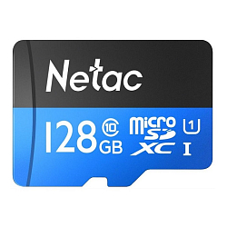 Micro SD 128GB NETAC P500 U1/Class 10  (90 Mb/s) без адаптера