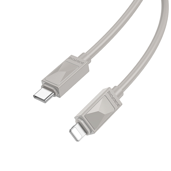 Кабель Lightning <--> Type-C  1.0м BOROFONE BX109 Joy, серый, PD27Вт