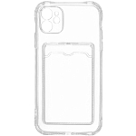Задняя накладка ZIBELINO Silicone Card Holder Case для iPhone 11 (прозрачный) защита камеры