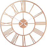 Часы настенные РУБИН "Классика" из металла, d=40 см, открытая стрелка, медный 94004-002)