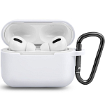 Силиконовый чехол ISA для AirPods Pro Hang Silicon Сase с карабином White