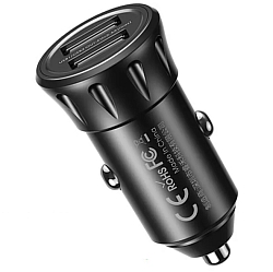 Авто ЗУ 2USB 2.4A REMAX RCC236, черное (Vanguard Series)
