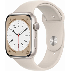 Часы Apple Watch Series 8 GPS, 45 мм,(MNP23) Starlight, Sport Band (LL)(Запчасти)