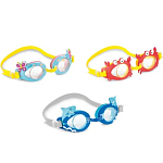 Очки для плавания INTEX 55610 "Забавные" от 3 до 8 лет, 3 вида