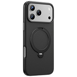 Задняя накладка KEEPHONE MEHOLD MAGSAFE LEATHER CASE WITH RING HOLDER для iPhone 17 PRO max black