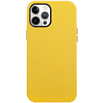 Задняя накладка K-DOO MAG NOBLE COLLECTION MagSafe для iPhone 14 (жёлтый) кожаный