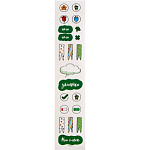 Наклейки бумажные для ежедневника«Заметки», 4 × 23 см 10070635