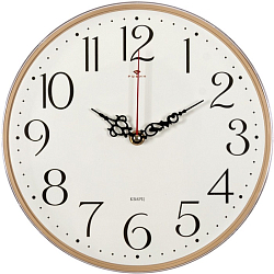 Часы настенные, интерьерные, бесшумные, d-25 см арт.196205600 дерево