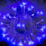 Гирлянда "Нить" 2 м, свечение синее, МЕТРАЖ