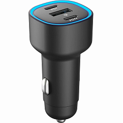 Авто ЗУ 1USB/2Type-C 6A OLMIO черное 60W (043557)