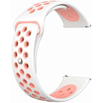 Спортивный силиконовый ремешок LYAMBDA Alioth для часов DS-GS-03-22-PK White/Pink универсальный
