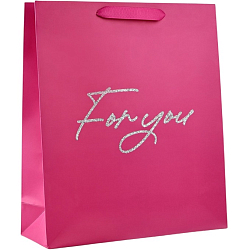 Пакет «Для тебя», глиттер, M, 26×30×9 см 10444801