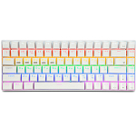 Клавиатура БП GEMBIRD KBW-G520L, белая, 84кл, Rainbow, синие свитчи