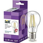Лампа светодиодная IEK A60 11W/4000K/E27 (LLF-A60-11-230-40E27-CL)