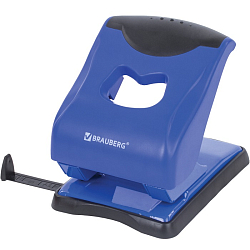 Дырокол BRAUBERG "JET PRO", до 40 листов, сине-черный, 228602